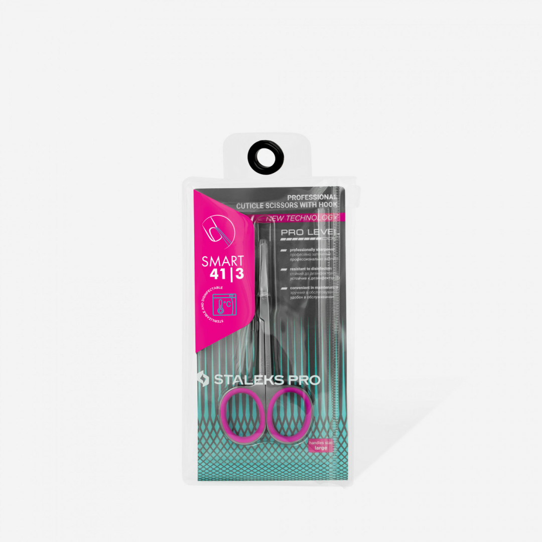 STALEKS PRO SMART SS-41/3 Professional cuticle scissors with hook